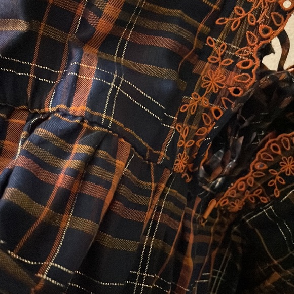 Anthropologie Eyelet Plaid Dress - Picture 7 of 7